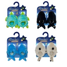 Light Up Plush Slippers on Hanger Card Assorted