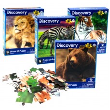 Discovery Wild Animals 3D Puzzles Asst w/50 pcs
