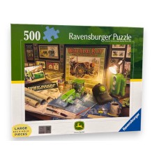 John Deere Work Desk 500 Piece Puzzle Large Format