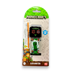 MINECRAFT LED WATCH W/PRINTED STRAPS