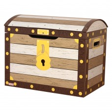 PIRATE TOY BOX W/SAFETY HINGES