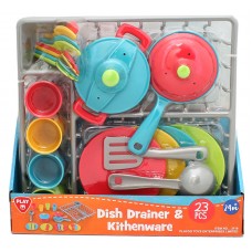 Dish Drainer & Kitchenware w/23 pcs