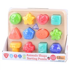 ANIMALS SHAPE SORTING PUZZLE - 6 PCS IN A DISPLAY