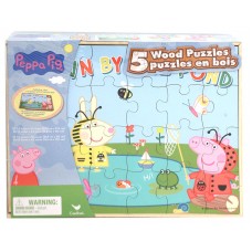 Peppa Pig Wood Puzzle 5-pack